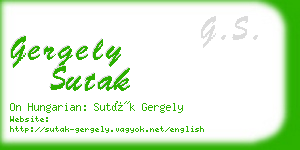 gergely sutak business card